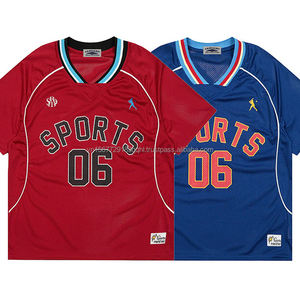 Maillot de sport rétro personnalisé à manches courtes, coupe ample, unisexe, tendance, édition fan de la marque - Product Image 4