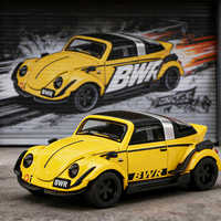 Modèle de voiture Beetle à l'échelle 1/32 en alliage, réplique vintage en métal, artisanat pour enfants, unisexe, emballage en boîte couleur, vente en gros