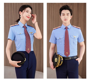 Camicie Unisex per Autisti di Autobus, Personale Alberghiero, Sicurezza KTV, Abbigliamento <span class=keywords><strong>da</strong></span> <span class=keywords><strong>Lavoro</strong></span> per Servizi di Trasporto, Camicia Uniforme per Addetti alle Ferrovie ad Alta Velocità - Product Image 2