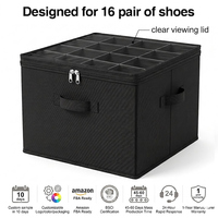 Boîte de rangement pour chaussures pliable multifonctionnelle en tissu non tissé Behome Collection avec 16 compartiments