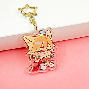 カスタム 透明 アクリル キーホルダー ロゴ入り カートゥーン グリッター エポキシ キーホルダー チャーム プラスチック キーチェーン アニメ アクリル キーリング オーダーメイド - Product Image 1