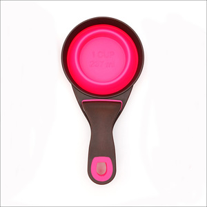 Cuillère à nourriture pour animaux de compagnie pliante en silicone avec pince d'étanchéité tasse à mesurer bol à nourriture pour chat cuillère accessoires pour chiens - Product Image 2