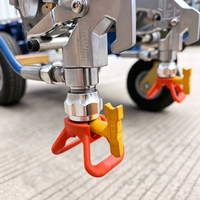 Machine de marquage routier SHOWWAY à pulvérisation à froid, poussée manuelle, moteur Honda 5,5 CV, double pistolet, pression 10-15 Mpa, haute efficacité opérationnelle