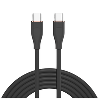 Kabel Pengisian Cepat PD60W Tipe C Silikon Lembut USB C ke USB C untuk Samsung 16Pro I Phone Komputer