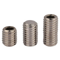 Vis de serrage hexagonales DIN916 DIN913 M2 M2.5M3 M4 M5 en acier inoxydable, vis de serrage ou vis à tête fraisée, en stock