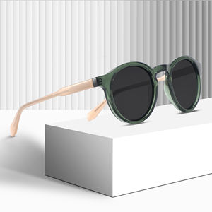 サングラス女性用偏光サングラス,新デザイナーTR90透明ラウンドフレーム - Product Image 2