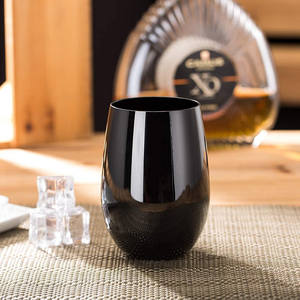 ワイングラスカスタム16オンス壊れないステムレスワイングラス高級黒飲用プラスチックロゴ付き - Product Image 6