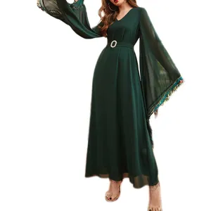 Женское длинное платье из шифона