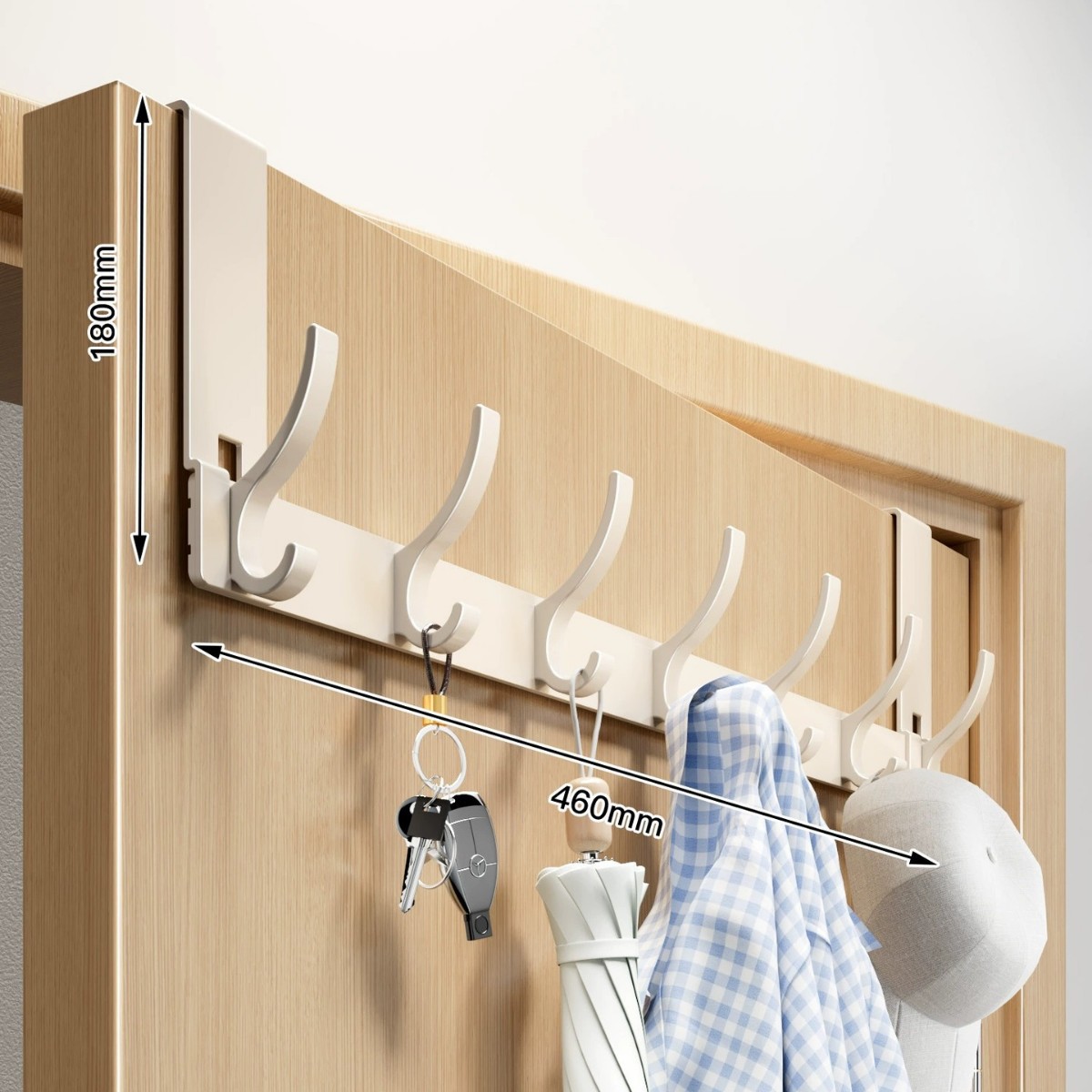 Milky white 7 hooks_arm length 18cm