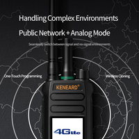 KENEARD KE-K8 Talkie-walkie analogique 4G LTE PoC 5W double mode, réseau mondial longue portée, radio portable UHF, appairage de fréquence à une touche