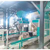 Máquina de llenado semiautomática de 25kg y 50kg para harina y almidón de grado alimenticio, línea de envasado de grano para alimento animal en bolsas de papel