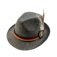 Chapeau alpin marron, chapeaux allemands pour hommes, casquette d'Oktoberfest, accessoire de costume
