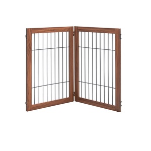 Pagar hewan peliharaan Premium Diy kualitas tinggi dalam ruangan 65cm baru bisa ditarik gerbang keselamatan bayi pagar penghalang hewan peliharaan dengan <span class=keywords><strong>2</strong></span> panel untuk dijual - Product Image 1