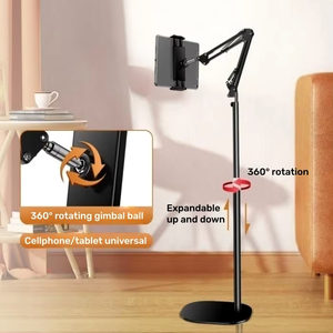 Support d'affichage universel à bras long rétractable pour tablettes et téléphones portables de 4 à 12.9 pouces Support de sol pour téléphone portable et <span class=keywords><strong>tablette</strong></span> - Product Image 2