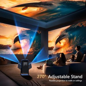 Toptan HY320 Full Hd ev sineması Proyector Mini akıllı Android projektörler taşınabilir açık seyahat 4K projektör V1 - Product Image 6