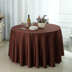 Chine Arrivée Golden Fournisseur Satin Nappe Moderne Polyester Tissu Tissé Techniques Nappes Imprimées Personnalisées - Product Image 2