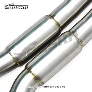 Tubo de Escape Medio de Fábrica con Protector Térmico para BMW M3/M4 G80/G82 M2 G87 S58 3.0T 2021-2024, Tubo de Escape Medio Individual - Product Image 6