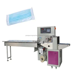 Pillow Type Mask Wrapping Small Tissue Toilet Paper Detergent Washing And Cutting Soap Bar Hand Flow Pack Machine