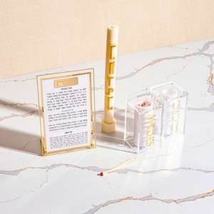 RAY YI Set Havdalah Personalizzato in Acrilico Lucite per Regali Festivi Giudaici, Lucite Acrilico Shabbat con Scatola di Fiammiferi Besamim - Product Image 3