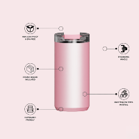 Gobelet isotherme en acier de 16oz et 20oz avec logo personnalisé, revêtement poudré, poignée, couvercle avec paille, sans BPA, anti-fuite