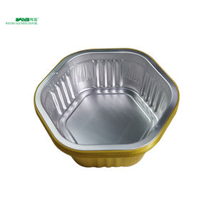 Conteneurs en aluminium micro-ondable, lot de 100 pièces, plateau à emporter, contenant avec couvercle, pour pâtisserie - Product Image 5