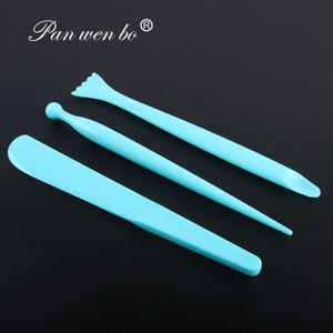 Ensemble d'outils de modelage portables Panwenbo pour artistes, pour enfants et débutants, 3 pièces, couteaux de sculpture en plastique ABS, argile bleue, poterie - Product Image 3