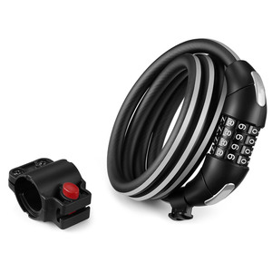 กุญแจล็อคจักรยานแบบผสมผสานที่ปลอดภัย 120 ซม. สายล็อคกันขโมยโลหะผสมสังกะสีสำหรับจักรยานพับได้บนถนนภูเขา - Product Image 4