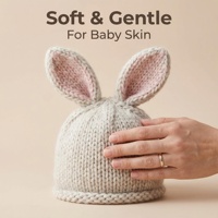 Gorro de Punto Hecho a Mano con Orejas de Conejo para Bebé, Unisex, de Algodón Grueso y Suave, con Patrón Floral, Accesorios para Fotografía de Recién Nacidos, Cálido para el Invierno