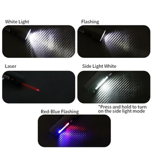 Mini không thấm nước xách tay kép nguồn cầm tay xách tay <span class=keywords><strong>Keychain</strong></span> <span class=keywords><strong>LED</strong></span> sạc với nam châm laser màu đỏ đèn pin chiến thuật - Product Image 2