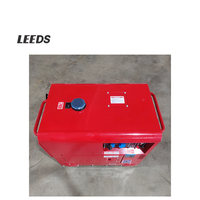 Leiser Dieselgenerator, Rot, Offener Rahmen, Tragbar, Hochwertig, 220V 50/60Hz, Fernbedienung/Autostart, 7-10kW, Einphasig, für den Heimgebrauch