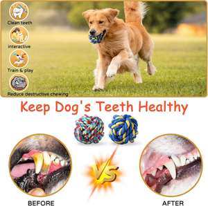 Jouets pour chiens personnalisés indestructibles, jouets en peluche pour chiens, jouets à mâcher en corde de coton, jouets à mâcher en caoutchouc pour chiens agressifs - Product Image 3