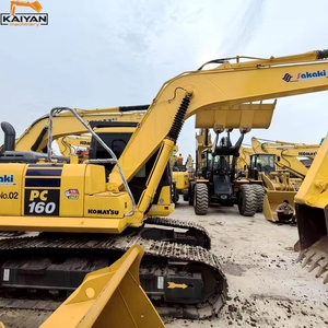 รถขุดไฮดรอลิกแบบตีนตะขาบ Komatsu PC160 มือสอง สภาพ 99% น้ำหนัก 16 ตัน พร้อมเครื่องยนต์ เกียร์ ปั๊ม และบุ้งกี๋ขนาด 0.65 เมตร - Product Image 1