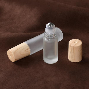 Transparent Frosted Roll-On <b>Glass</b> Bottles 10ml 15ml Screw Cap Roller for Cosmetics Skincare Diffusers <b>Packaging</b> - Product Image 1