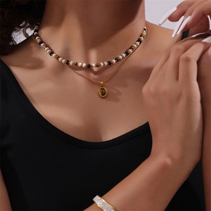 Collar de Mujer con Cuentas Hechas a Mano de Piedra Natural, Estilo Bohemio, Collar de Acero Inoxidable con Piedra Ojo de Tigre - Product Image 4