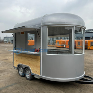 Remorque alimentaire mobile entièrement équipée, chariot de restauration, camion de vente alimentaire à vendre, remorque argentée personnalisable, voiture de restauration - Product Image 3