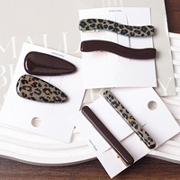 Mode longue acétate géométrique Rectangle pince à cheveux pour femmes élégant fille léopard frange épingles à cheveux accessoires bijoux cadeau
