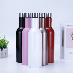 2023 Wholesale Top Selling Products Promotional Vacuum Insulated Wine <b>Bottle</b> Tall Flasks With Lid - Product Image 4