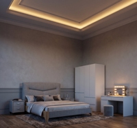 Ensemble de chambre à coucher moderne pour hôtel, lit king size, cadre de lit en bois, ensemble de meubles de chambre à coucher de luxe avec tiroirs de rangement