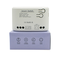 Contrôleur de porte de garage intelligent WiFi Ewelink E0703 - Module relais 1CH 7-32V sans USB avec commande vocale Alexa et télécommande 433 MHz sans RF