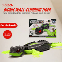 Jouet Gecko RC 2.4G en plastique, robot Gecko grimpant sur les murs avec des yeux LED, jouet animal rampant sur les murs d'intérieur