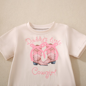 Conjunto de Ropa Western de Verano para Bebé Niña: Atuendo de Vaquera Pequeña de Papá, con Botines de Lazo, Tops con Borlas y Pantalones Cortos - Product Image 2