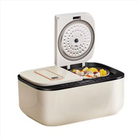 Cuisinière à riz multifonctionnelle électrique à double cuve, revêtement antiadhésif, grande capacité 5L, affichage numérique LED, minuterie, directement de l'usine