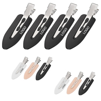 Pinces à cheveux personnalisées avec logo, vente chaude, noir, blanc, rose, pour maquillage d'actrice, usage capillaire, coiffeur, coupe, salon, petit outil, pinces à cheveux de beauté