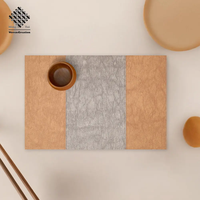 Napperons modernes en cuir PVC cousus, lavables, antidérapants et résistants aux taches pour table à manger