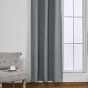 Vente d'usine pas cher occultant complet Double face étoile lin 100% polyester tissé pongé tissu léger PVC laminé rideau - Product Image 1