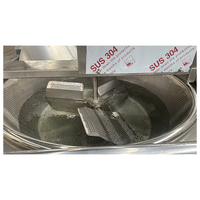 Friteuse à cuve en acier inoxydable avec agitateur, chauffage gaz/électrique pour la friture de chips de pommes de terre, de manioc, de bananes et la transformation de snacks