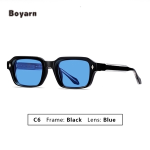 Boyarn Trendy TR90 + CP Rectangle Shades Custom Square Luxury High Quality Thick Retro Small Frame Square Lunettes <span class=keywords><strong>de</strong></span> <span class=keywords><strong>soleil</strong></span> pour hommes - Product Image 3