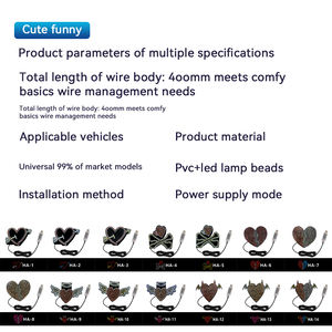 การออกแบบรูปหัวใจ LED แผงเมทริกซ์โคมไฟหน้าจอแสดงผลแบบนุ่มนวลไฟตกแต่งหน้าต่าง IP67 กันน้ำ 12V JHS-Z-21 สำหรับรถยนต์ - Product Image 2