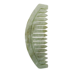 Peigne Gua Sha en <span class=keywords><strong>jade</strong></span> Xiuyan, outil de massage pour la tête et les méridiens, outil de beauté d'acupression manuel - Product Image 2