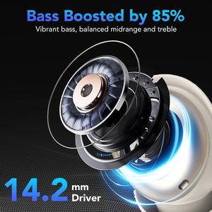 Écouteurs hybrides à réduction active du bruit 45dB ANC Écouteurs de sommeil sans fil avec 4 micro ENC <span class=keywords><strong>pour</strong></span> des appels clairs Écouteurs Bluetooth 5.3 - Product Image 2